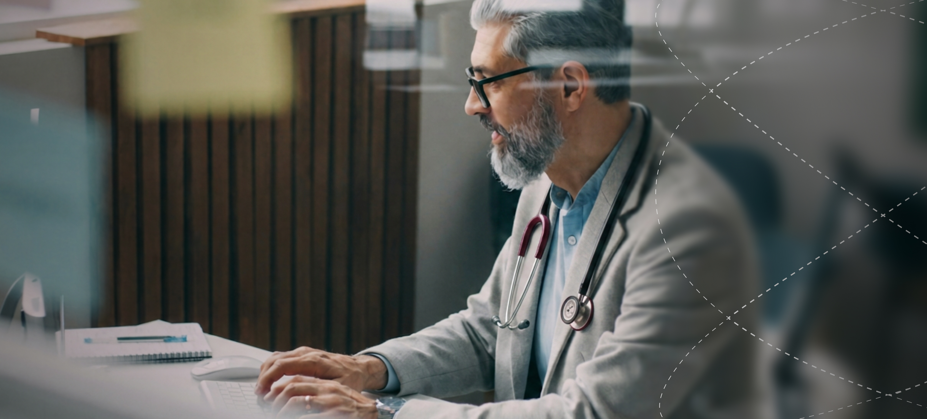 A practitioner reviewing a patient's results